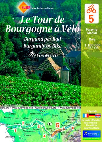  Huber Verlag - Le Tour de Bourgogne - Paray-le-Monial-Dole, 1/100 000.
