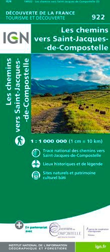 Les chemins de Saint-Jacques de Compostelle. 1/1 000 000 3e édition