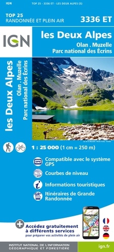 Les Deux Alpes, Olan Muzelle, Parc national des Ecrins. 1/25 000