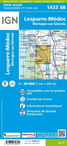 Lesparre-Médoc, Mortagne-sur-Gironde. 1/25 000