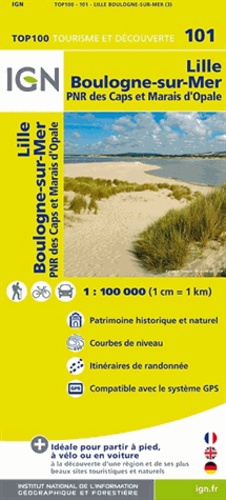  IGN - Lille Boulogne-sur-Mer - 1/100 000.