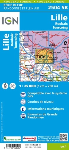 Lille Roubaix Tourcoing. 1/25 000