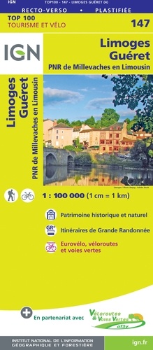 Limoges, Guéret. 1/100 000