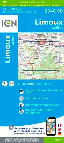 Limoux, Cazilhac. 1/25 000
