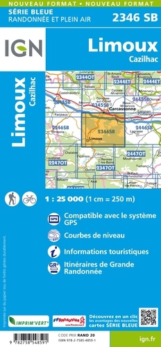 Limoux, Cazilhac. 1/25 000