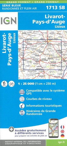 Livarot, Pays-d'Auge. Lisieux. 1/25 000