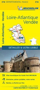  Michelin - Loire-Atlantique, Vendée - 1/150 000.