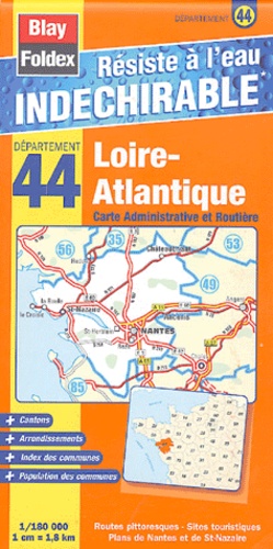  Blay-Foldex - Loire-Atlantique - Carte Administrative et Routière.