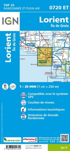 Lorient, Ile de Groix. 1/25 000