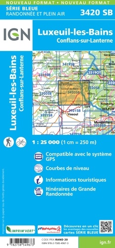 Luxeuil-les-Bains, Conflans-sur-Lanterne. 1/25 000