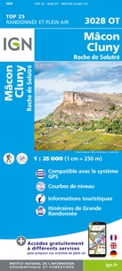  IGN - Mâcon, Cluny, Roche de Solutré - 1/25 000.