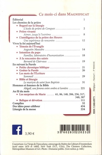 Magnificat Petit format N° 321, août 2019