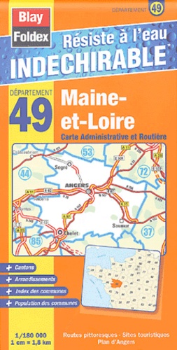  Blay-Foldex - Maine-et-Loire - Carte Administrative et Routière.