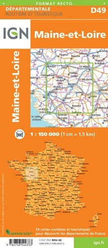 Maine-et-Loire. 1/150 000
