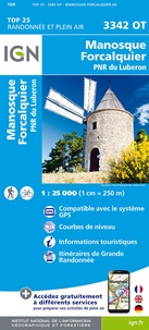  IGN - Manosque, Forcalquier - PNR du Luberon (1/25 000).