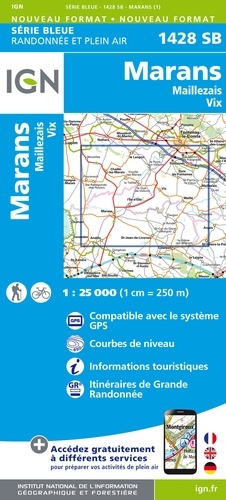 Marans, Maillezais, Vix. 1/25 000