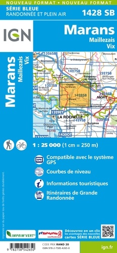 Marans, Maillezais, Vix. 1/25 000