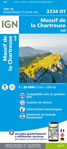 Massif de la Chartreuse sud. 1/25 000 5e édition