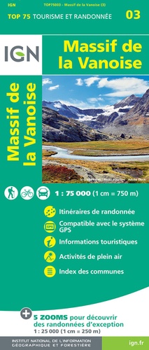 Massif de la Vanoise. 1/75 000