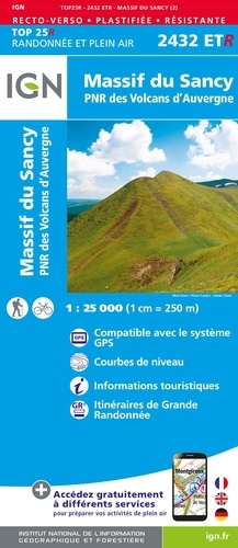 Massif du Sancy, PNR des volcans d'Auvergne. 1/25 000 2e édition