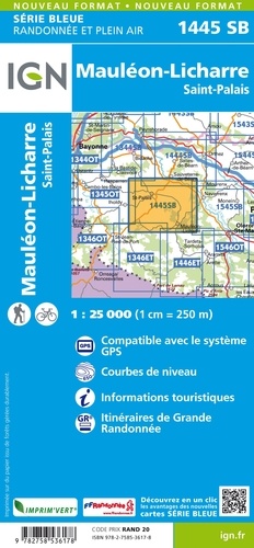 Mauléon-Licharre, St-Palais. 1/25 000