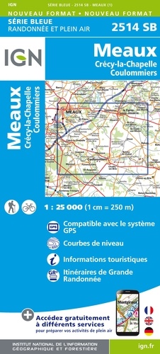 Meaux, Crécy-la-Chapelle, Coulommiers. 1/25 000