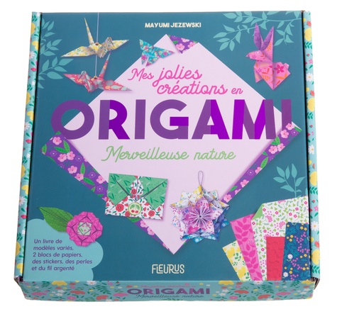 Mes jolies créations en origami. Merveilleuse nature. Avec 150 feuilles à origami, du fil argenté, des stickers et des perles dorées