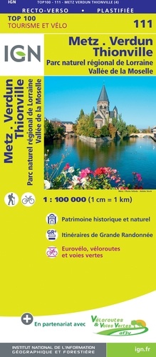 Metz, Verdun, Luxembourg. 1/100 000