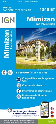 Mimizan Lac d'Aureilhan. 1/25 000