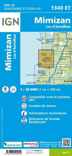 Mimizan Lac d'Aureilhan. 1/25 000