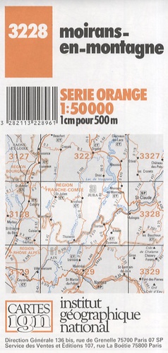  IGN - Moirans-en-Montagne - Carte topographique 1/50 000.