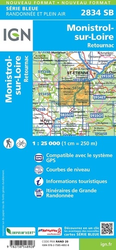Monistrol-sur-Loire, Retournac. 1/25 000