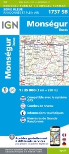  IGN - Monségur, Duras - 1/25 000.
