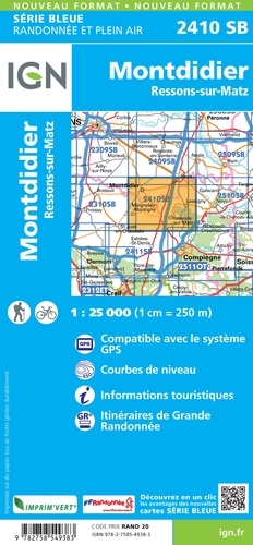 Montdidier, Ressons-sur-Matz. 1/25 000