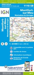  IGN - Montfort-sur-Meu, Montauban-de-Bretagne - 1/25 000.