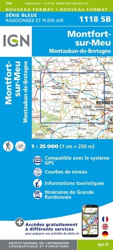Montfort-sur-Meu, Montauban-de-Bretagne. 1/25 000