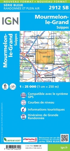Monthois, Mourmelon-le-Grand. 1/25 000