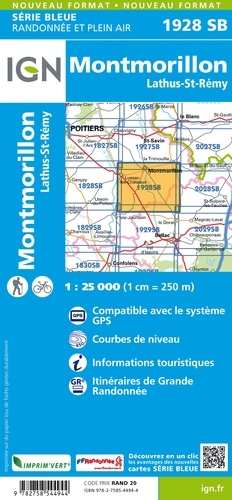 Montmorillon, Lathus-St-Rémy. 1/25 000