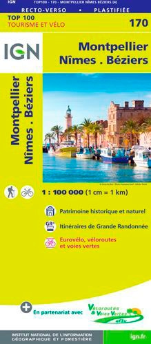 Montpellier, Nîmes, Béziers. 1/100 000