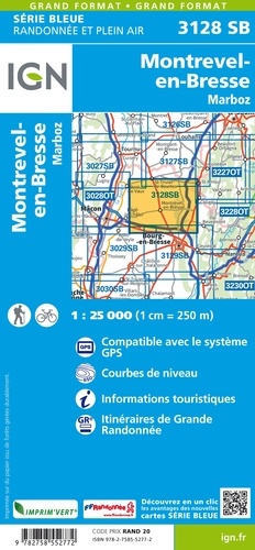 Montrevel-en-Bresse-Marboz. 1/25 000