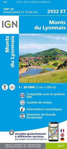 Monts du Lyonnais. 1/25 000