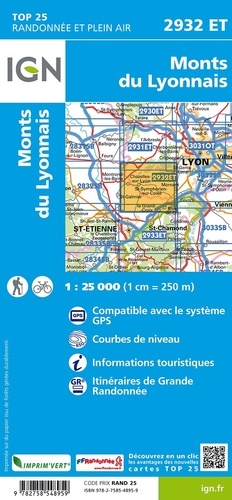 Monts du Lyonnais. 1/25 000