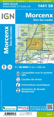 Morcenx, Rion-des-Landes. 1/25 000