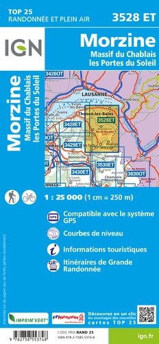 Morzine, Massif du Chablais, les Portes du Soleil. 1/25 000