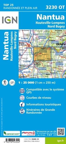 Nantua Hauteville Lompnes Nord Bugey. 1/25 000