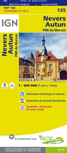 Nevers Autun PNR du Morvan. 1/100 000
