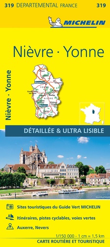  Micheli - Nièvre, Yonne - 1/150 000.