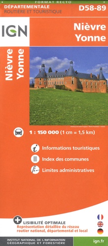 Nièvre, Yonne. 1/150 000