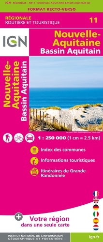 Nouvelle-Aquitaine. Bassin Aquitain. 1/250 000
