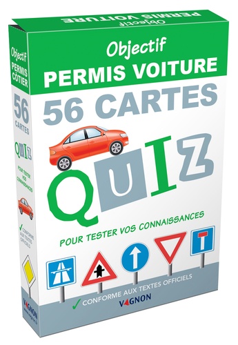  Vagnon - Objectif permis voiture - 56 cartes quiz pour tester vos connaissances.